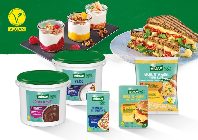 Das pflanzliche Sortiment von MILRAM Food-Service in der Übersicht