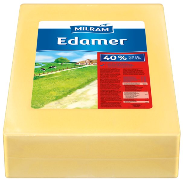 MILRAM Edamer 40% F.i.Tr. Block, ca. 15 kg MILRAM Edamer 40% F.i.Tr. Block, ca. 15 kg