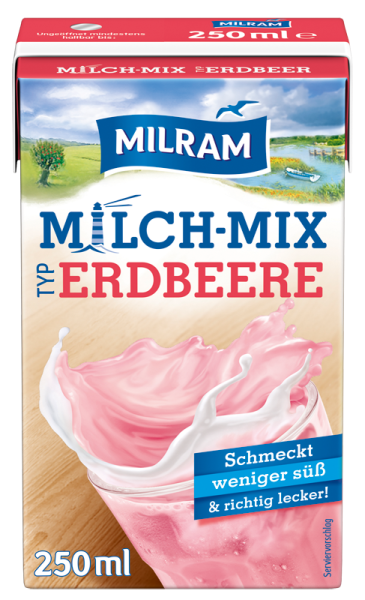 MILRAM Milch-Mix Erdbeere  1,5% Fett 250ml