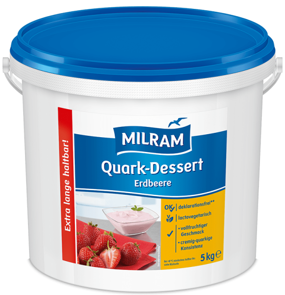 MILRAM Quark-Dessert Erdbeere, 5 kg MILRAM Quark-Dessert Erdbeere, 5 kg