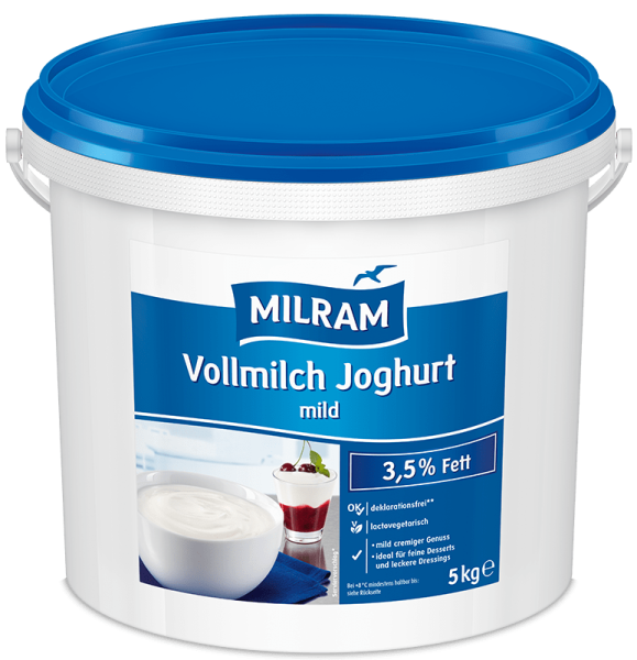 MILRAM Vollmilch Joghurt mild 3,5% Fett, 5 kg