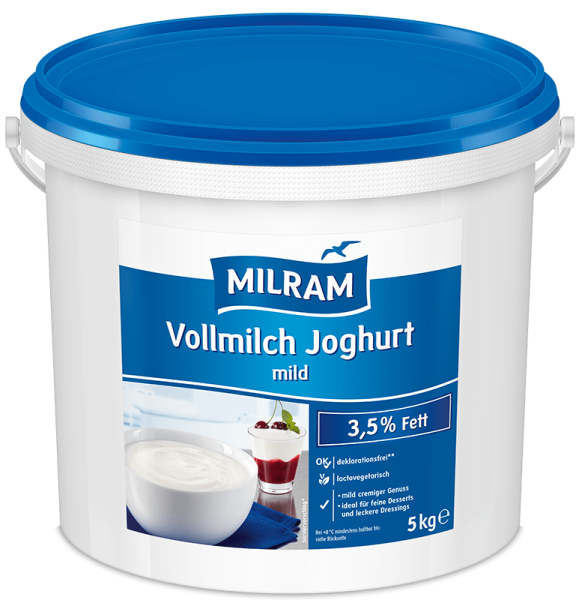 MILRAM Vollmilch Joghurt mild 3,5% Fett, 5 kg MILRAM Vollmilch Joghurt mild 3,5% Fett, 5 kg