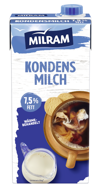 MILRAM Kondens Milch 7.5% Fett 1L