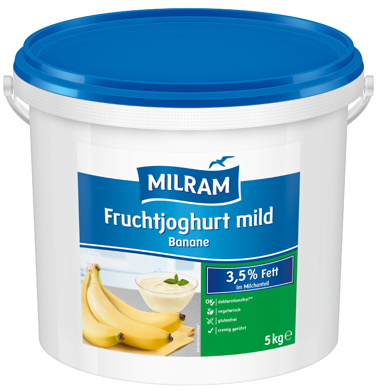 MILRAM Fruchtjoghurt mild Banane 3,5 % 5kg