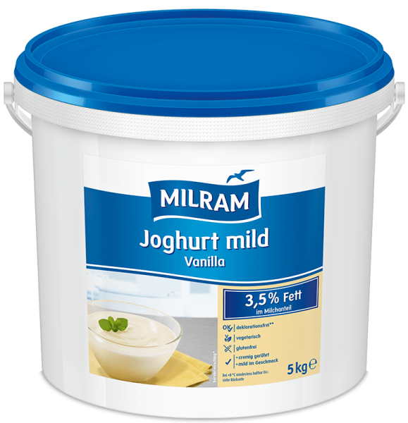 MILRAM Joghurt mild Vanilla 3,5% Fett, 5 kg