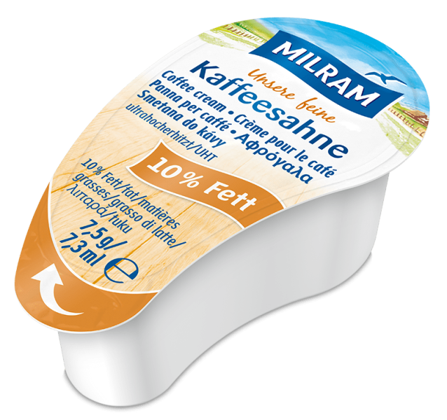 MILRAM Kaffeesahne 10% Fett Portionspackung, 7,5 g MILRAM Kaffeesahne 10% Fett Portionspackung, 7,5 g