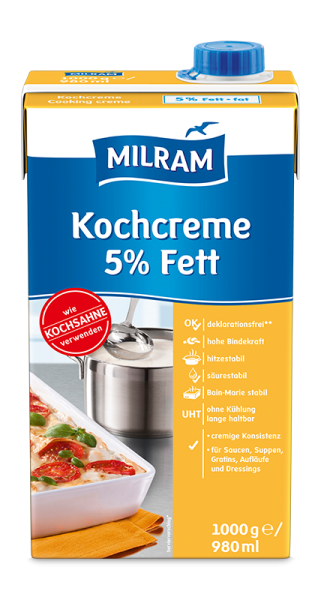 MILRAM Kochcreme 5% Fett, 1 kg 