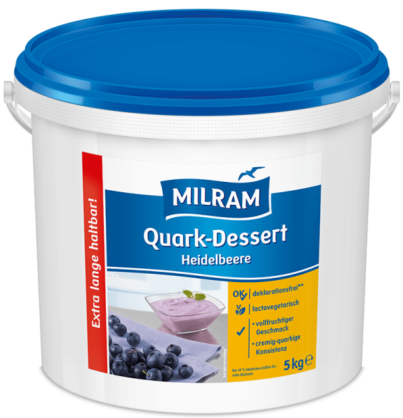 MILRAM Quark-Dessert Heidelbeere, 5 kg