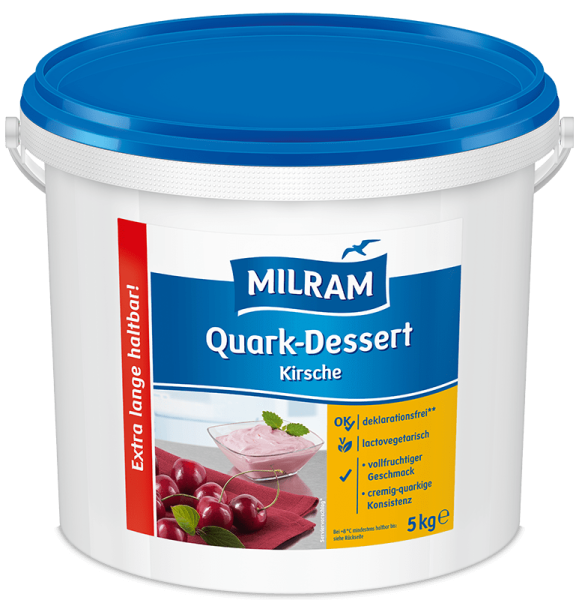 MILRAM Quark-Dessert Kirsche, 5 kg MILRAM Quark-Dessert Kirsche, 5 kg