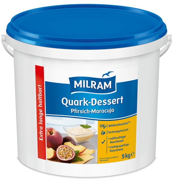 MILRAM Quark-Dessert Pfirsich-Maracuja, 5 kg