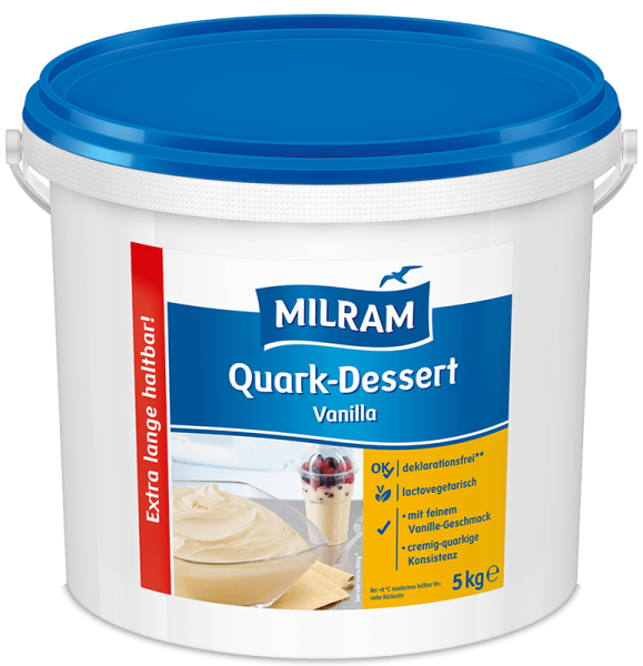 MILRAM Quark-Dessert Vanilla, 5 kg MILRAM Quark-Dessert Vanilla, 5 kg