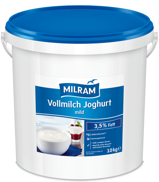 MILRAM Vollmilch Joghurt mild 3,5% Fett, 10 kg