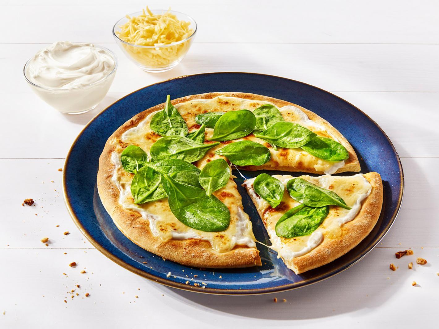 White Pizza Spinat