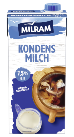 MILRAM Kondens Milch 7.5% Fett 1L