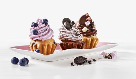 Cupcake mit Sahnesserts