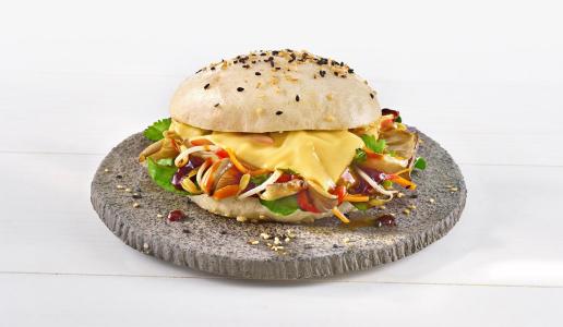 Pulled Austernpilz Bao Bun Burger