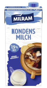 MILRAM Kondens Milch 7.5% Fett 1L