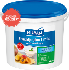 MILRAM Fruchtjoghurt mild Aprikose-Mango 1,5% Fett, zuckerreduziert, 5 kg