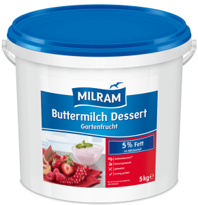 MILRAM Buttermilch Dessert Gartenfrucht 5% Fett, 5 kg