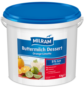 MILRAM Buttermilch Dessert Orange-Limette 5% Fett, 5 kg