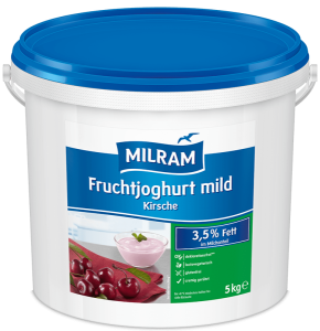 MILRAM Fruchtjoghurt mild Kirsche 3,5% Fett, 5 kg