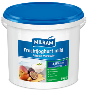 MILRAM Fruchtjoghurt mild Pfirsich-Maracuja 3,5% Fett, 5 kg