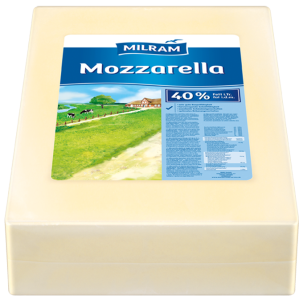 MILRAM Mozzarella 40% F.i.Tr. Block, ca. 15 kg
