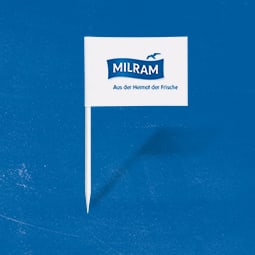 MILRAM Werbemittel: Käsefähnchen „MILRAM“