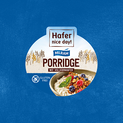 MILRAM Werbemittel: Wobbler „Porridge“
